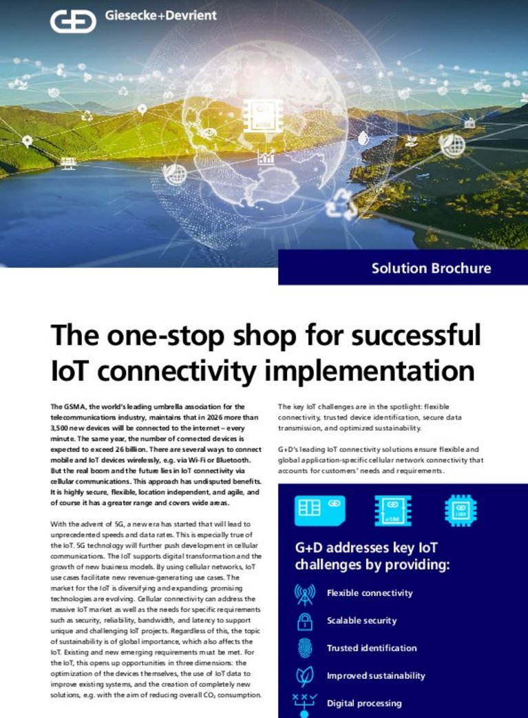 Cover of info brochure IoT connectivity