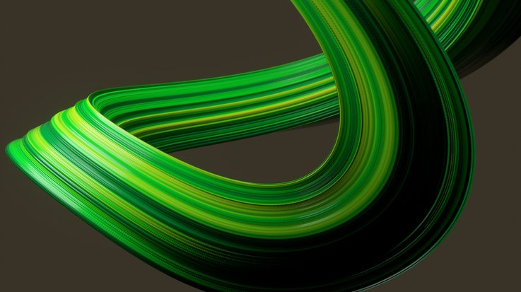 Green infinity symbol, representing sustainability
